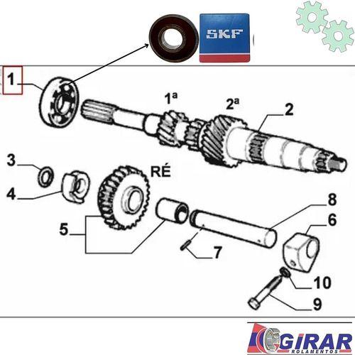 Imagem de Rolamento Eixo Piloto Fiat Grand Siena 1.6 16v Punto Strada