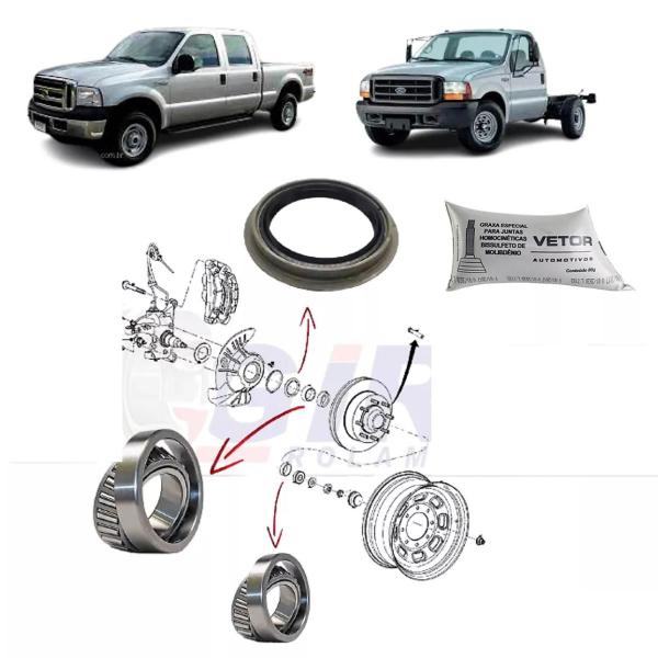 Imagem de Rolamento Roda Dianteira Ford F250 F350 4x2 A Partir De 1998