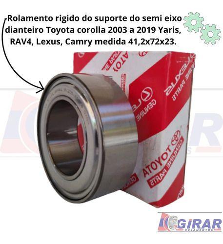 Imagem de Rolamento Suporte Semi Eixo Corolla 2003 A 2019 Lexus Camry