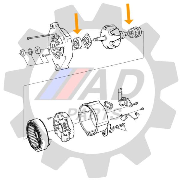 Imagem de Rolamentos Alternador VOLVO FH 55A