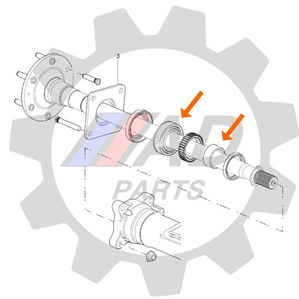 Imagem de Rolamentos de Roda Traseira CHEVROLET S10 2012 até 2018