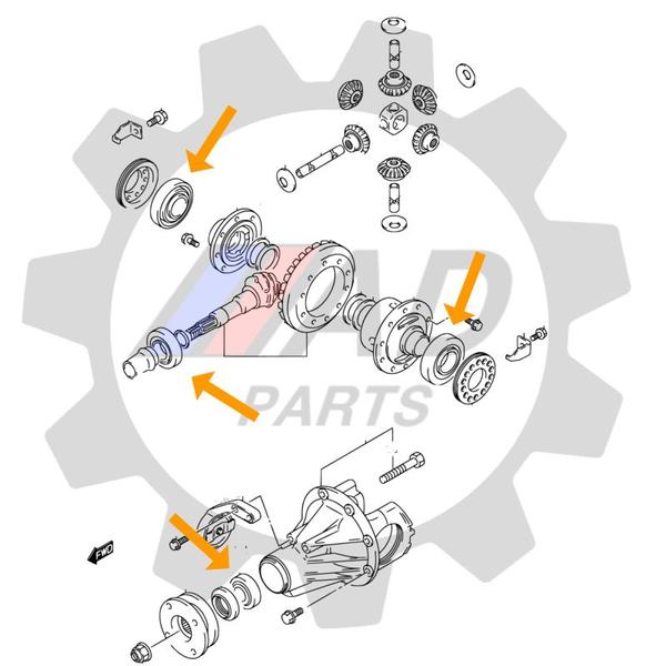 Imagem de Rolamentos Diferencial Traseiro Jeep Cherokee 2002 Dana 35