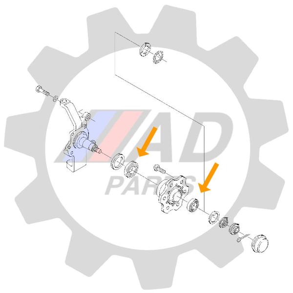 Imagem de Rolamentos Roda Dianteira FORD Ranger 1998 até 2012 4x2