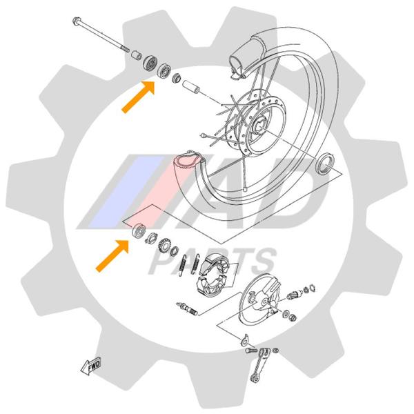 Imagem de Rolamentos Roda Dianteira HONDA Biz 100