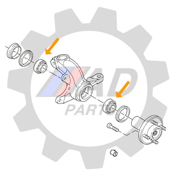 Imagem de Rolamentos Roda Dianteira NISSAN Frontier 1998 até 2001