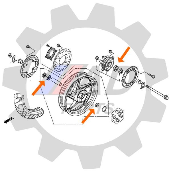 Imagem de Rolamentos Roda Traseira HONDA CB650