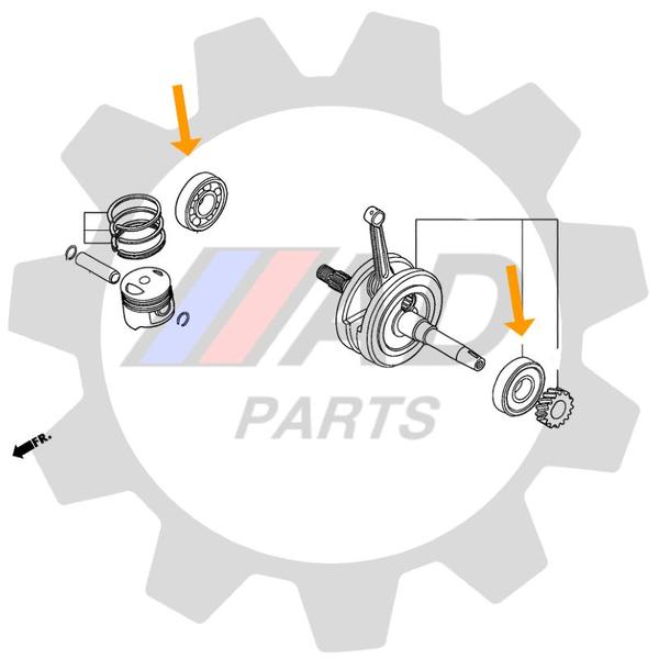 Imagem de Rolamentos Virabrequim Honda NX150