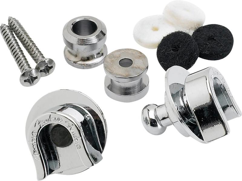 Roldana Fender Chrome Strap Lock 0990690000 Imagem de Roldana Fender Chrome Strap Lock 0990690000