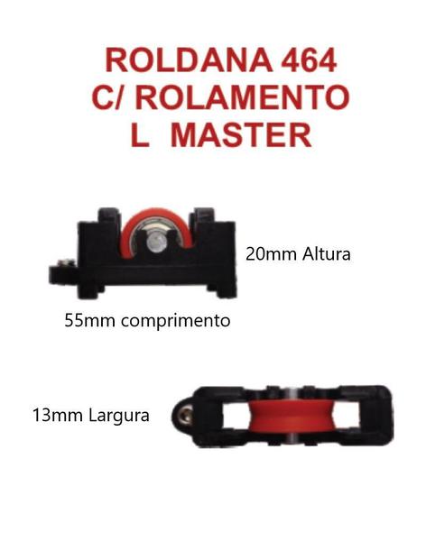 Imagem de Roldana janela porta correr linha20 master c/rol rol-464 4un