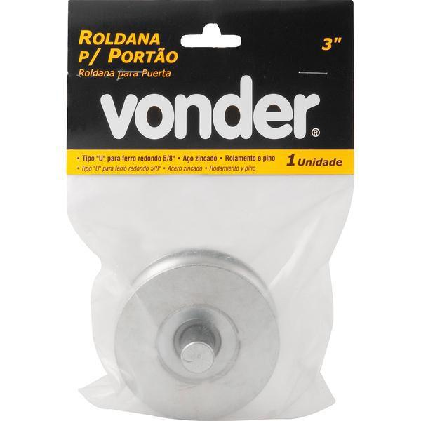 Roldana para Portão 3" Tipo U Aço Zincado R.Pino - Vonder Imagem de Roldana para Portão 3" Tipo U Aço Zincado R.Pino - Vonder