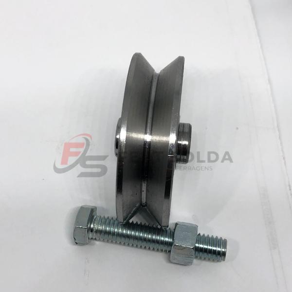 Roldana Para Portao De Correr 2.1/2 Canal V Para Cantoneira - Fert Solda Imagem de Roldana Para Portao De Correr 2.1/2 Canal V Para Cantoneira