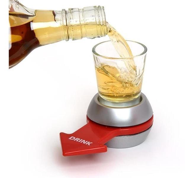 Imagem de Roleta De Drinks Jogo Bar Rodada Spinner Shot + Copo Dose