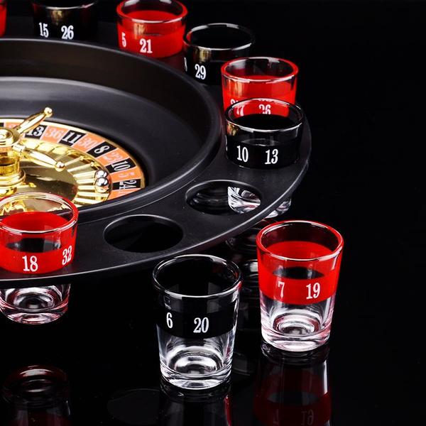 Imagem de Roleta para drinks com 16 copos roulette drinking game