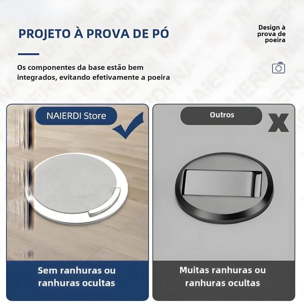 Imagem de Rolha Magnética para Porta de Aço Inoxidável - Resistente e Preta