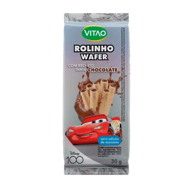 Imagem de Rolinho Wafer com Chocolate Zero Açúcar Disney Cars Vitao 25g