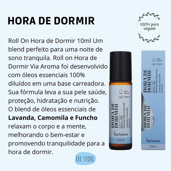 Imagem de Roll-On Blend Óleos Essenciais Hora de Dormir Via Aroma - 10ml