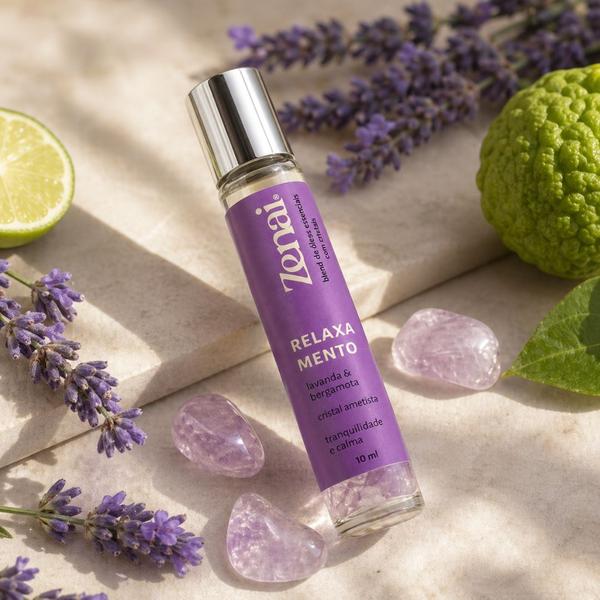 Roll-on Zenai 10mL (Relaxamento): Lavanda & Bergamota Cristal