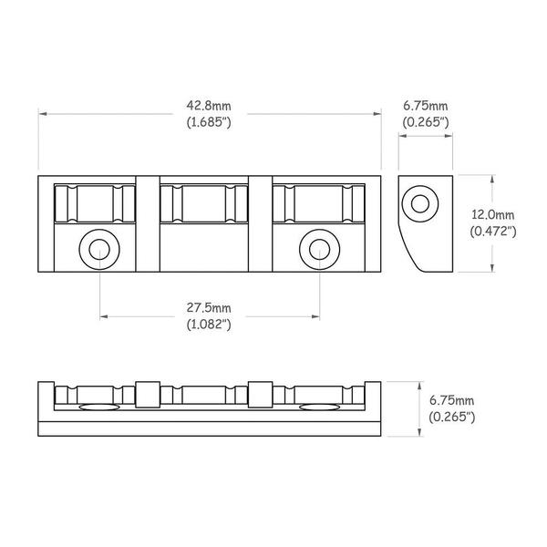 Imagem de Roller Nut Para Guitarra Cromado (Unidade) Spirit NST428-CR