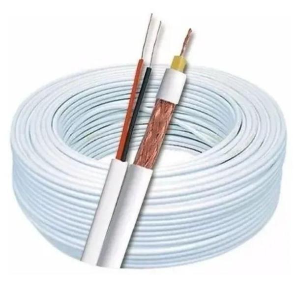Rolo 100M Cabo Coaxial 4Mm 80% Malha Bipolar Para Cftv - Al-Mare Imagem de Rolo 100M Cabo Coaxial 4Mm 80% Malha Bipolar Para Cftv