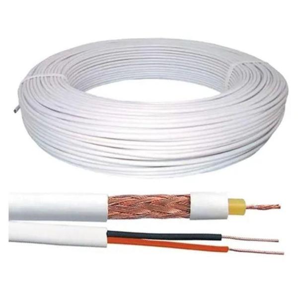 Rolo 100M Cabo Coaxial 4Mm 80% Malha Bipolar Para Cftv - Al-Mare Imagem de Rolo 100M Cabo Coaxial 4Mm 80% Malha Bipolar Para Cftv