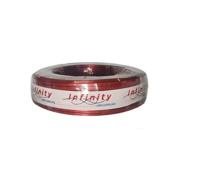 Rolo 100m Cabo de Som 12V Cordão Bicolor 2x0,5mm 2X20 Awg - Infinity Imagem de Rolo 100m Cabo de Som 12V Cordão Bicolor 2x0,5mm 2X20 Awg