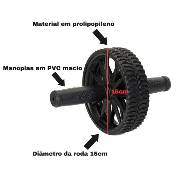 Imagem de Rolo Abdominal Maior Estabilidade Pegada Anatômica Rodas Largas Qualidade nos Treinos