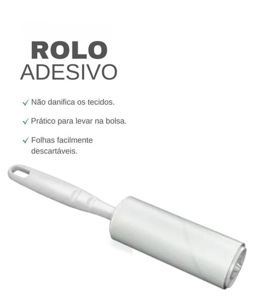 Imagem de Rolo Adesivo Tira Pelos Portátil Pet C/ 20 Folhas Top House