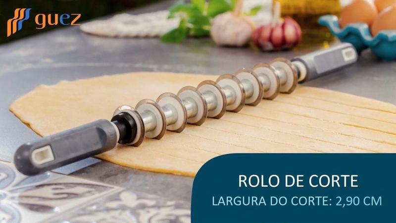 Imagem de Rolo cortador de massas tiras 2,90cm ravioli agnoline capeletti salgados