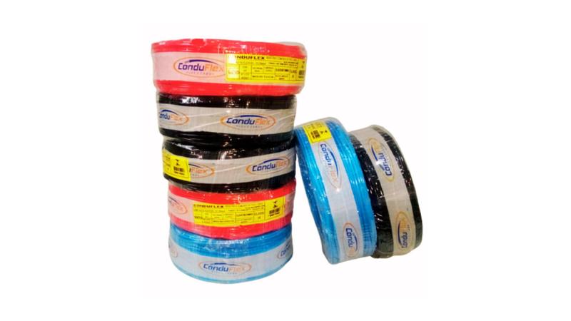 Rolo de 1,5mm rolo de 100mm de cabo Elétrico Flexível com Inmetro com Cor - Conduflex Imagem de Rolo de 1,5mm rolo de 100mm de cabo Elétrico Flexível com Inmetro com Cor