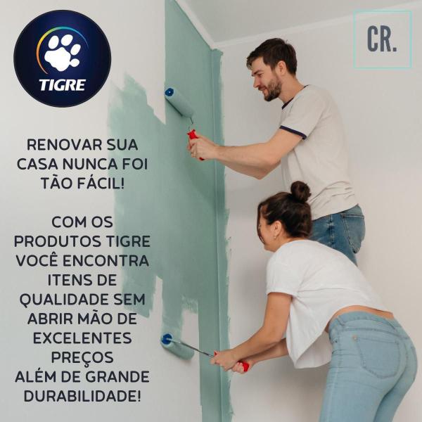 Imagem de Rolo de Lã de Carneiro Profissional Tigre 1391/23cm Premium Rolo de Pintura Para Pintar Parede de Lã Alta Rolo Para Pintor.