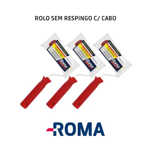 Imagem de Rolo de Lã Sem Respingo 15Cm Com Cabo - Roma