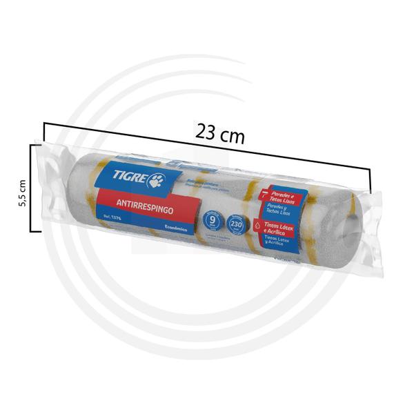 Imagem de Rolo de Lã Sintética Antirrespingo Econômico - Ref. 1376 - Tigre