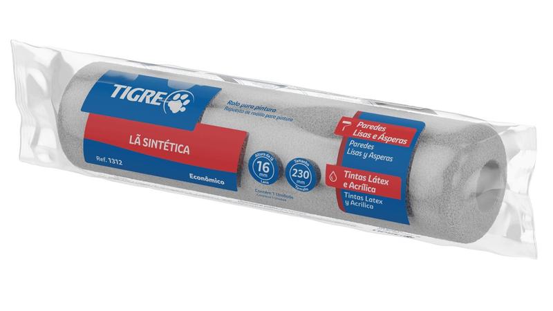 Imagem de Rolo de Lã Sintético para Tinta 23cm - TIGRE (61312230)