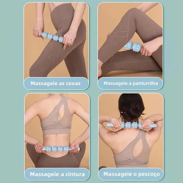 Imagem de Rolo de Massagem para Pernas e Panturrilhas - Melhora a Fáscia e Relaxamento Muscular