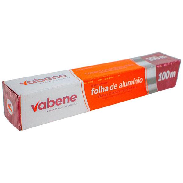 Rolo de Papel Alumínio 30 cm x 100 Metros Vabene - Artlimp Imagem de Rolo de Papel Alumínio 30 cm x 100 Metros Vabene