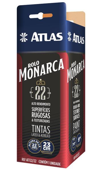 Imagem de Rolo de pintura paredes rugosas textura monarca de la sintetica 22mm atlas