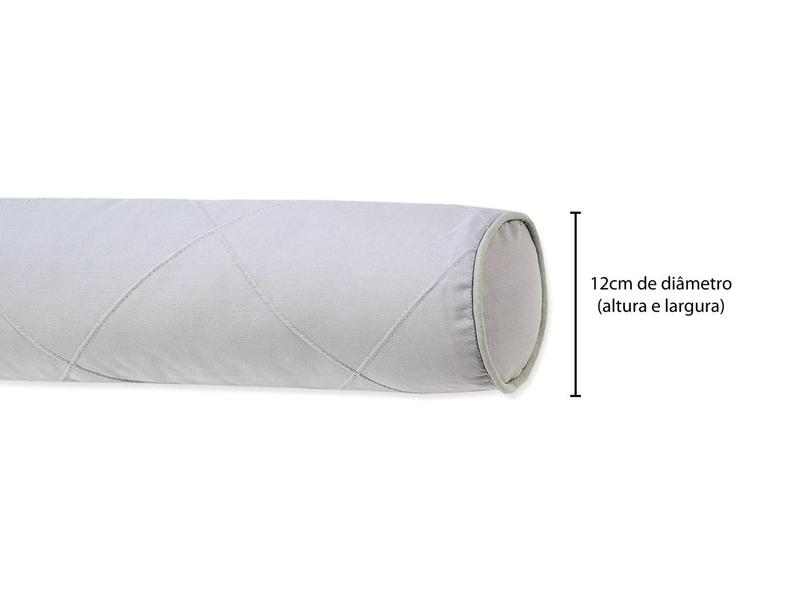 Imagem de Rolo Decorativo Cabeceira Cama Casal/Viuva 1,28m 100%Algodão