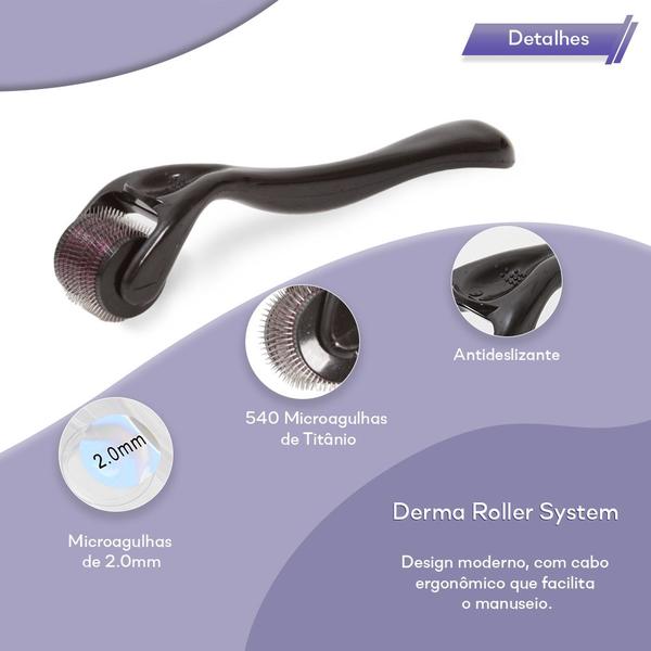 Imagem de Rolo Esfoliador Micro Agulhas Dermaroller 2,0mm Estética