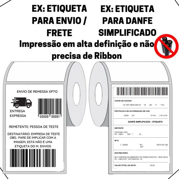 Imagem de Rolo Etiqueta Adesiva Térmica 10x15 para E-Commerce 1 Un.