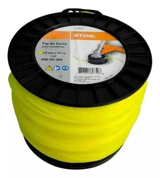 Imagem de Rolo Fio De Nylon Amarelo Quadrado 3,0mm X 312m Stihl