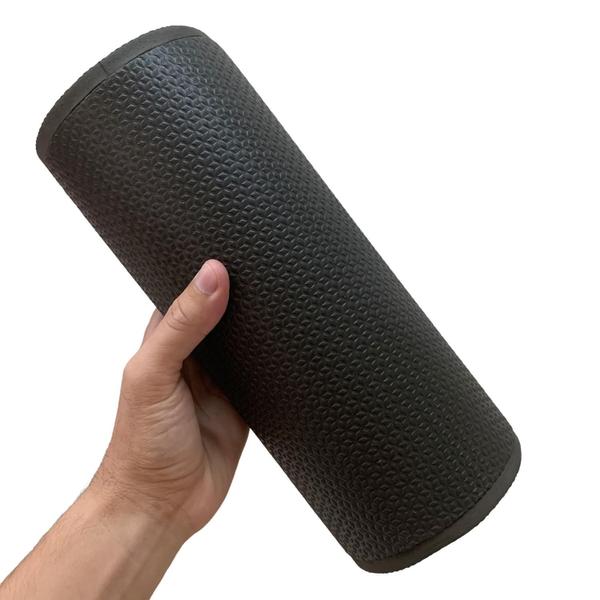 Imagem de Rolo Massagem 30cm Foam Roller Liberação Miofascial Soltura Yoga DF1060 Preto Dafoca