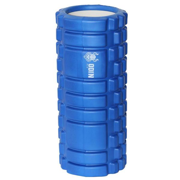 Imagem de Rolo Massagem Foam Roller Liberação Miofascial Azul Odinfit