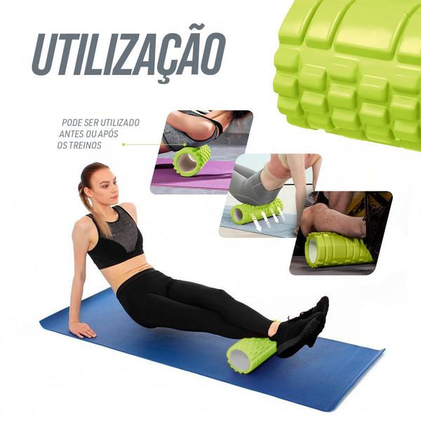 Imagem de Rolo massagem Foam Roller liberação miofascial fisioterapia