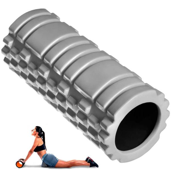 Imagem de Rolo Massagem Miofascial Pilates Yoga Treino Fisioterapia Academia Alongamento Foam Roller Treino Corpo Relaxante