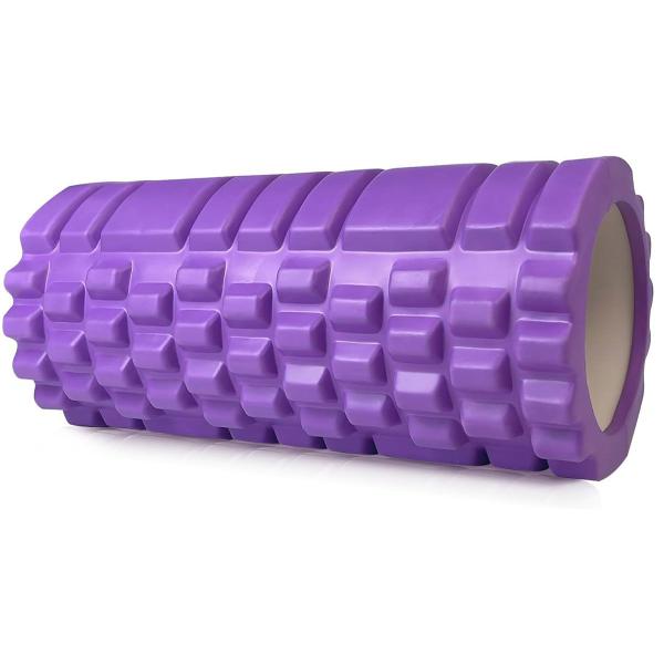 Imagem de Rolo Miofascial Massagem Foam Roller  Pilates Yoga Academia Fisioterapia Treino Exercicio Atividade Fisica Alivia Dor Tensao Relaxamento Muscular Flex