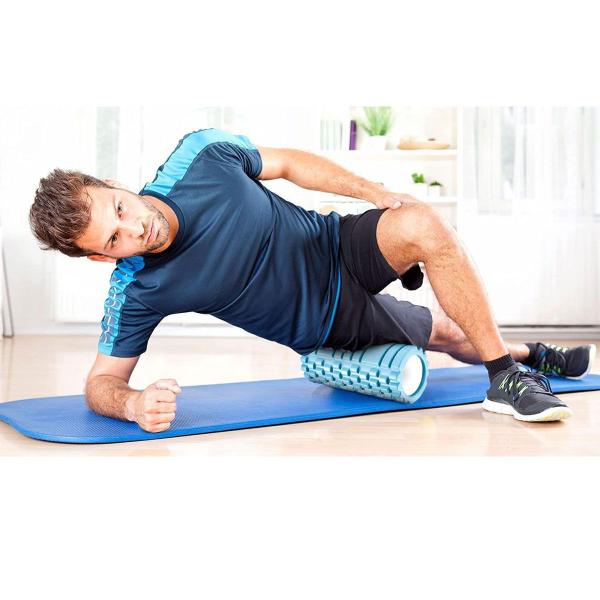 Imagem de Rolo Miofascial Roller Foam Massagem Fisioterapia Ioga Yoga Pilates Treino Academia Exercicio Atividade Fisica Flexibilidade Liberaçao Tensao