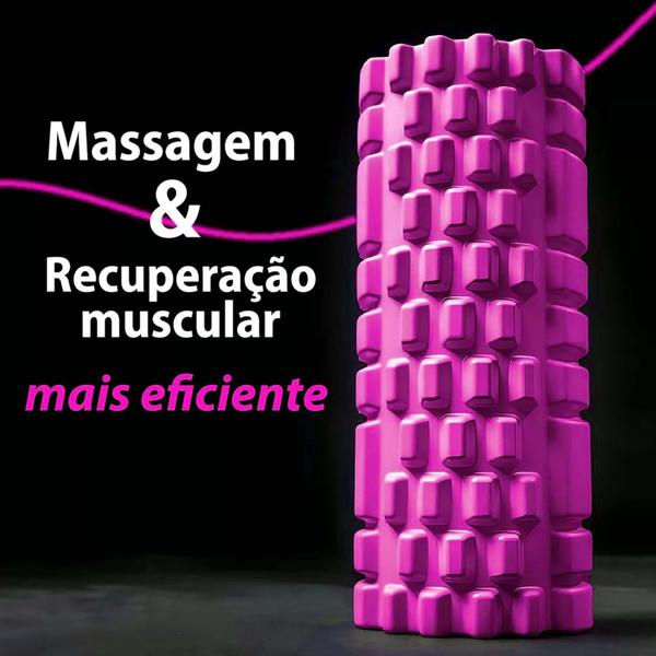 Imagem de Rolo Miofascial Roller Foam Massagem para Yoga Pilates Tensão e Flexibilidade Liberação Treino Academia Exercício Fisioterapia