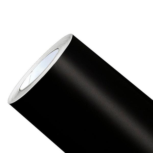 Imagem de Rolo Papel Adesivo Liso Preto Fosco Contact Lavável