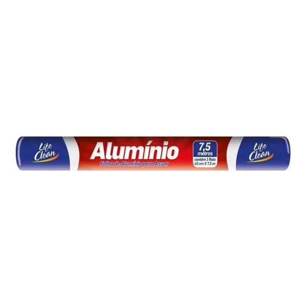 Rolo Papel Alumínio Life Clean 45cm X 7,5 Metros Imagem de Rolo Papel Alumínio Life Clean 45cm X 7,5 Metros