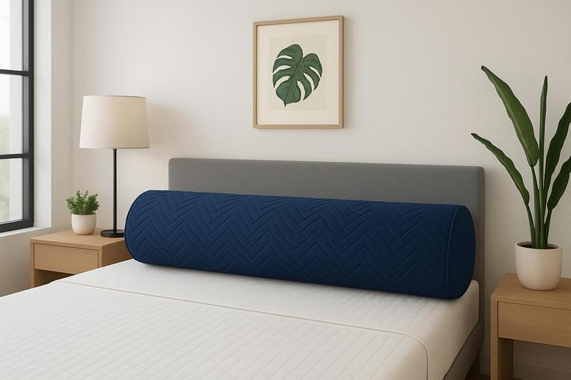 Rolo Para Cabeceira Cama Casal Box Padrão + Protetor Matelado - JZ Enxovais Rolo Para Cabeceira Cama Casal Box Padrão + Protetor Matelado - JZ Enxovais